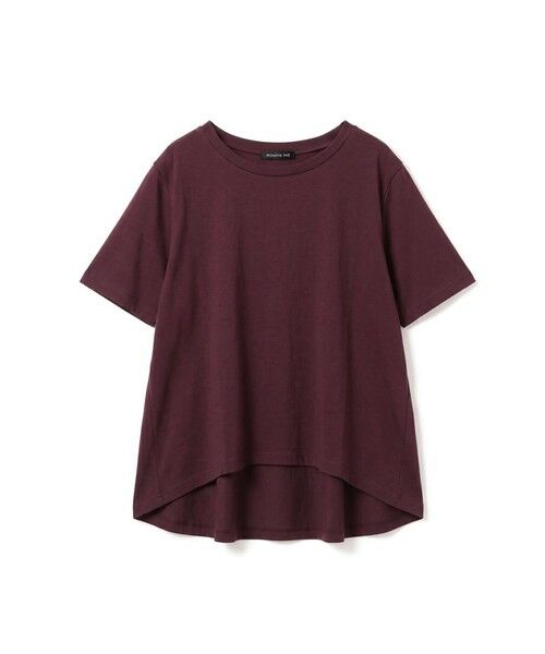 mizuiro ind / ミズイロインド カットソー | mizuiro ind フレアクルーネックTシャツ(ワイン(color43))