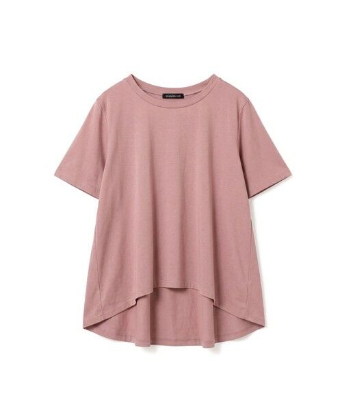 mizuiro ind / ミズイロインド カットソー | mizuiro ind フレアクルーネックTシャツ(スモークピンク(color40))