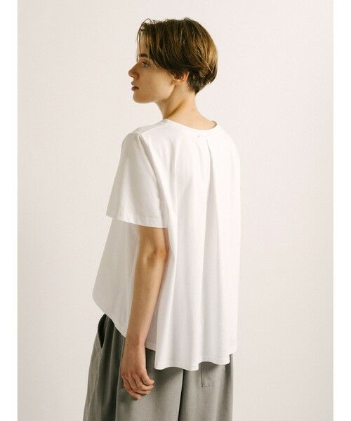mizuiro ind / ミズイロインド カットソー | mizuiro ind フレアクルーネックTシャツ(オフホワイト(color11))