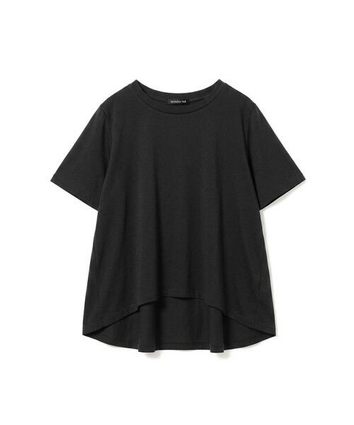 mizuiro ind / ミズイロインド カットソー | mizuiro ind フレアクルーネックTシャツ(ブラック(color99))