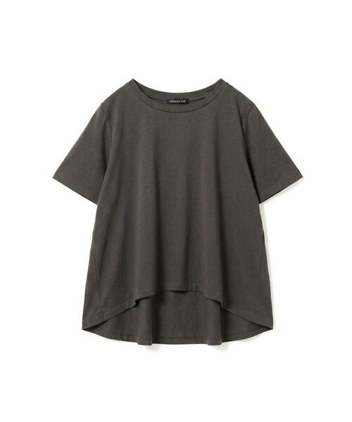 mizuiro ind / ミズイロインド カットソー | mizuiro ind フレアクルーネックTシャツ(ダークグレー(color92))