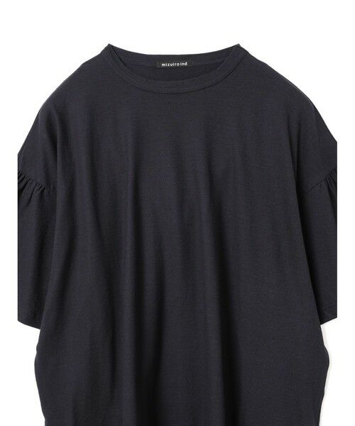 mizuiro ind / ミズイロインド カットソー | mizuiro ind ギャザースリーブワイドTシャツ | 詳細2