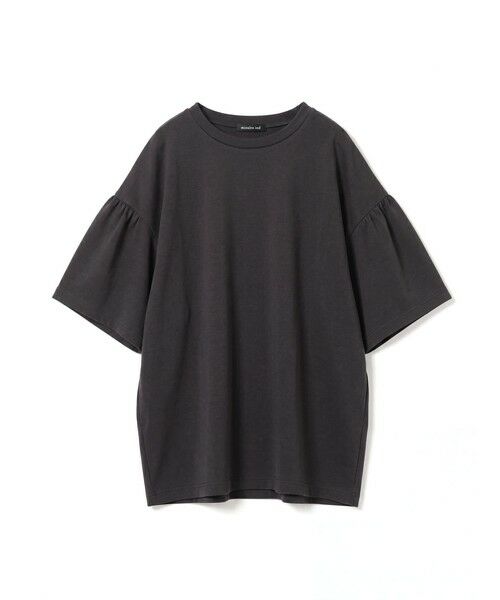 mizuiro ind / ミズイロインド カットソー | mizuiro ind ギャザースリーブワイドTシャツ（ダークグレー(color92)）