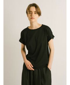 mizuiro ind / ミズイロインド カットソー | mizuiro ind フリルスリーブクルーネックプルオーバー
