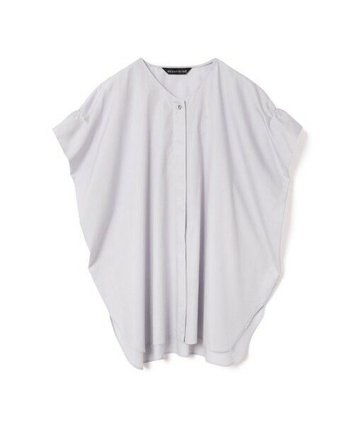mizuiro ind / ミズイロインド シャツ・ブラウス | mizuiro ind Vネックワイドチュニックシャツ（ライトグレー(color90)）