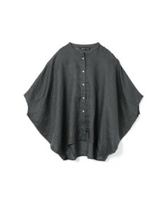 mizuiro ind / ミズイロインド シャツ・ブラウス | mizuiro ind リネンスタンドカラーコクーンシャツ