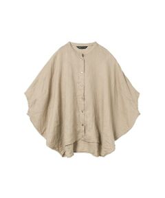 mizuiro ind / ミズイロインド シャツ・ブラウス | mizuiro ind リネンスタンドカラーコクーンシャツ