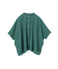 mizuiro ind / ミズイロインド シャツ・ブラウス | mizuiro ind コットンリネンスタンドカラーワイドシャツ