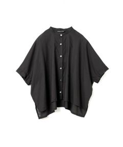 mizuiro ind / ミズイロインド シャツ・ブラウス | mizuiro ind コットンリネンスタンドカラーワイドシャツ