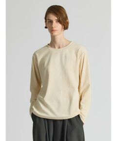mizuiro ind / ミズイロインド カットソー | mizuiro ind ピケロングスリーブクルーネックTシャツ