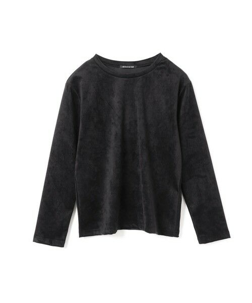 mizuiro ind / ミズイロインド カットソー | mizuiro ind ピケロングスリーブクルーネックTシャツ（ブラック(color99)）