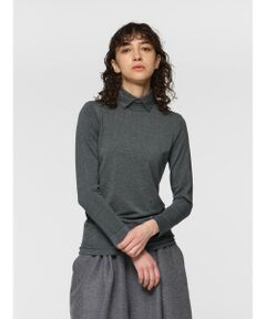 mizuiro ind / ミズイロインド カットソー | mizuiro ind シャツカラープルオーバー