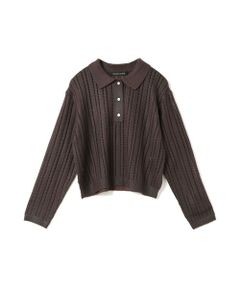 mizuiro ind / ミズイロインド ニット・セーター | mizuiro ind 箔プリントメッシュポロニット