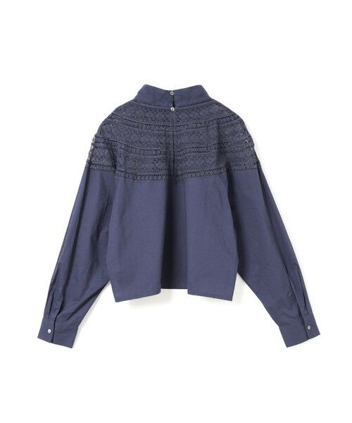 mizuiro ind / ミズイロインド シャツ・ブラウス | mizuiro ind レースヨークハイネックシャツ | 詳細4