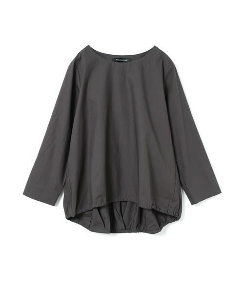 mizuiro ind / ミズイロインド カットソー | mizuiro ind ドローストリングクルーネックプルオーバー(ダークグレー(color92))