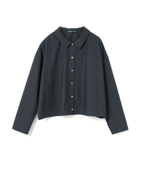mizuiro ind / ミズイロインド シャツ・ブラウス | mizuiro ind T/Rワイドシャツ(ネイビー(color77))