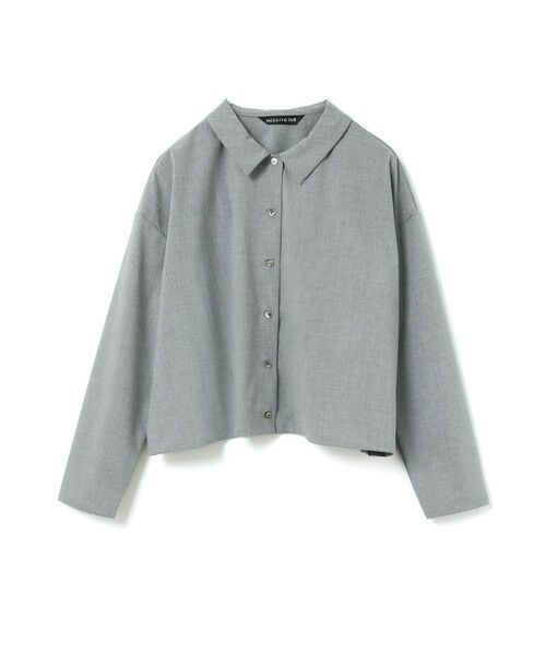mizuiro ind / ミズイロインド シャツ・ブラウス | mizuiro ind T/Rワイドシャツ(グレー(color91))