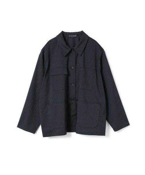 mizuiro ind / ミズイロインド シャツ・ブラウス | mizuiro ind カバーオール（ネイビーストライプA(color77A)）