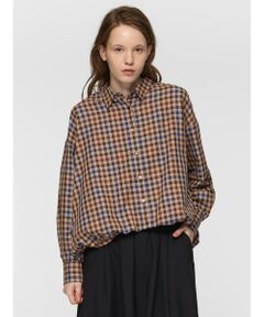 mizuiro ind / ミズイロインド シャツ・ブラウス | mizuiro ind チェックロングスリーブバルーンシャツ