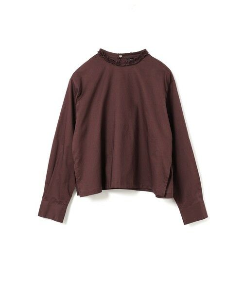 mizuiro ind / ミズイロインド シャツ・ブラウス | mizuiro ind フリルカラープルオーバー（ブラウン(color44)）