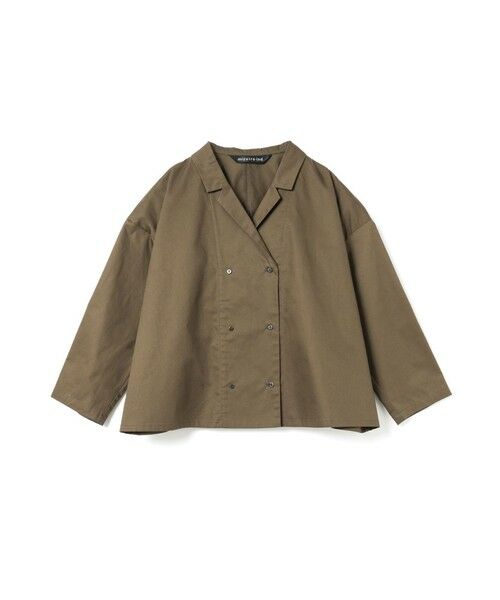 mizuiro ind / ミズイロインド シャツ・ブラウス | mizuiro ind ダブルブレストシャツ（ブラウン(color44)）