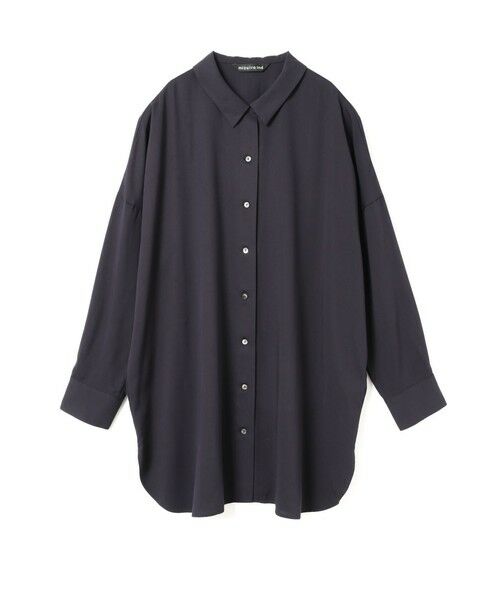 mizuiro ind / ミズイロインド シャツ・ブラウス | mizuiro ind T/Rワイドチュニックシャツ（ネイビー(color77)）