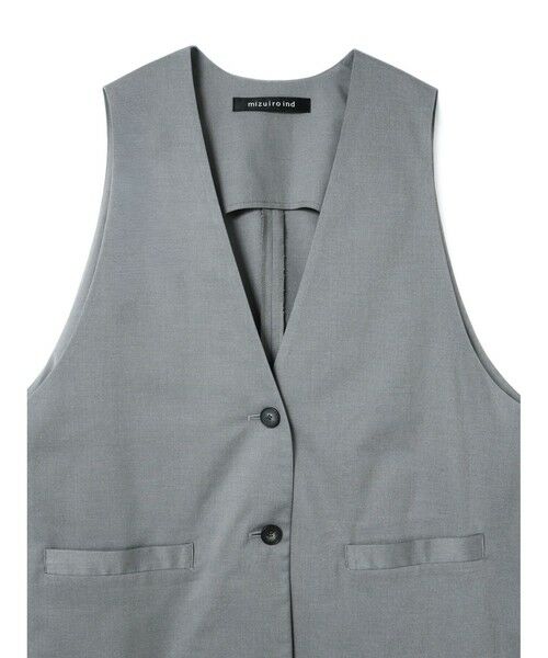 mizuiro ind / ミズイロインド ベスト | mizuiro ind ディープVネックワイドベスト | 詳細10