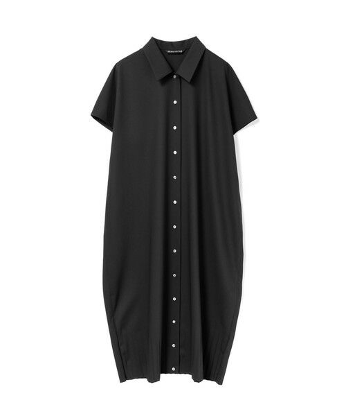 mizuiro ind / ミズイロインド ロング・マキシ丈ワンピース | mizuiro ind プリーツヘムワンピース(ブラック(color99))