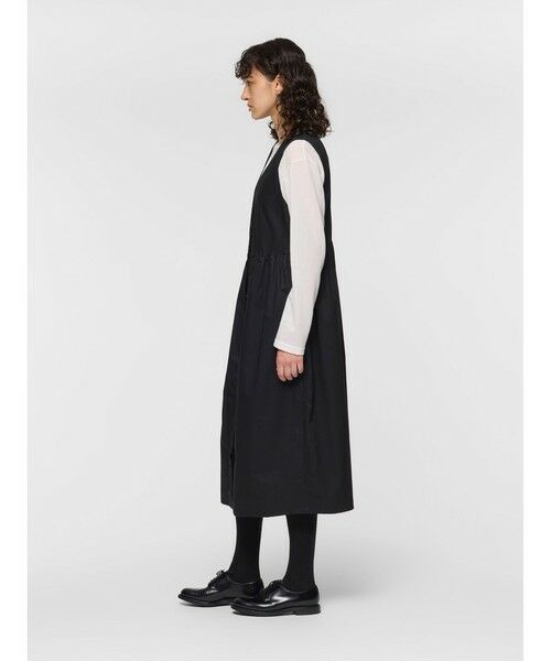 mizuiro ind / ミズイロインド ロング・マキシ丈ワンピース | mizuiro ind Ｖネックウエストギャザージレワンピース | 詳細11