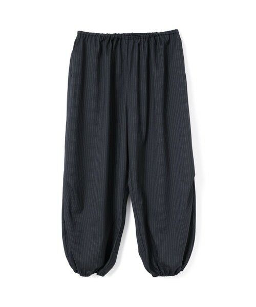 mizuiro ind / ミズイロインド その他パンツ | mizuiro ind ボリュームイージーパンツ(ネイビーストライプA(color77A))