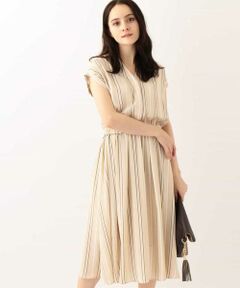 MK MICHEL KLEIN / エムケーミッシェルクラン ロング・マキシ丈ワンピース | 【洗濯機で洗える】マルチストライプ柄ワンピース