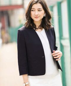 MK MICHEL KLEIN / エムケーミッシェルクラン セットアップ | 【洗える】カラーレスニットジャケット