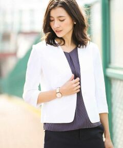 MK MICHEL KLEIN / エムケーミッシェルクラン セットアップ | 【洗える】カラーレスニットジャケット