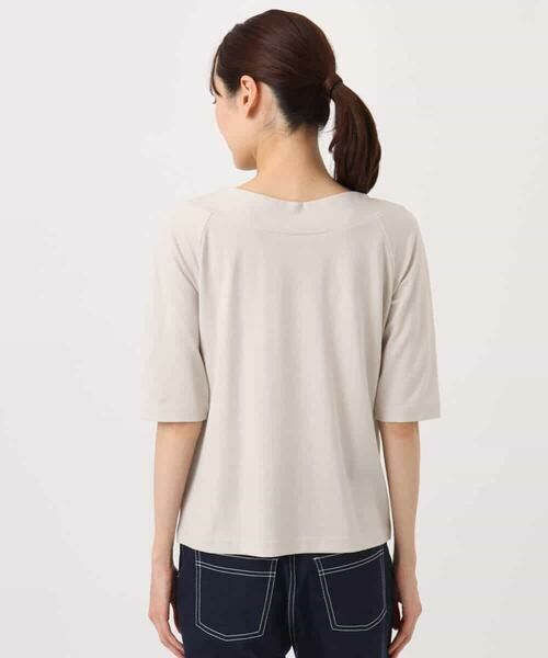 MK MICHEL KLEIN / エムケーミッシェルクラン カットソー | 2wayネックデザインポンチカットソー/接触冷感/UVカット/洗える | 詳細14