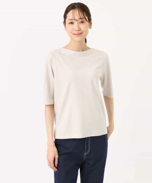 MK MICHEL KLEIN / エムケーミッシェルクラン カットソー | 2wayネックデザインポンチカットソー/接触冷感/UVカット/洗える | 詳細19