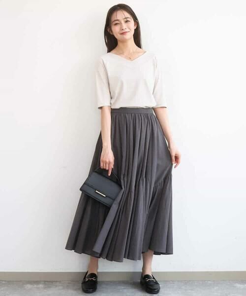 MK MICHEL KLEIN / エムケーミッシェルクラン カットソー | 2wayネックデザインポンチカットソー/接触冷感/UVカット/洗える | 詳細6