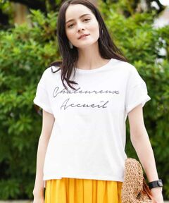 MK MICHEL KLEIN / エムケーミッシェルクラン カットソー | 【洗濯機で洗える】ロゴTシャツ