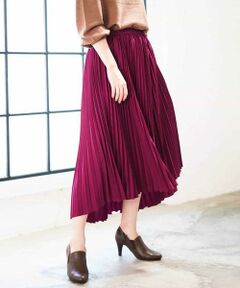 MK MICHEL KLEIN / エムケーミッシェルクラン ロング・マキシ丈スカート | 【洗える】イレヘムプリーツスカート