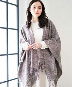 MK MICHEL KLEIN / エムケーミッシェルクラン マフラー・ショール・スヌード・ストール | 【WEB限定/洗える】タバード型グレンチェック大判ストール