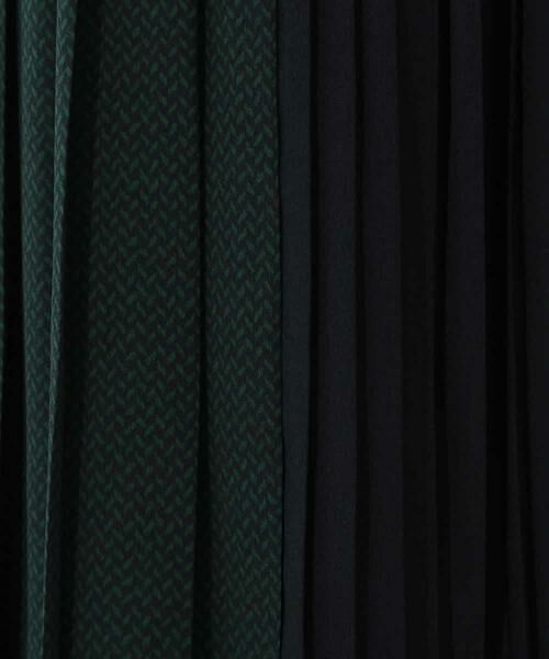 MK MICHEL KLEIN / エムケーミッシェルクラン ロング・マキシ丈スカート | 【洗える】ヘリンボン柄切替えプリーツスカート | 詳細6