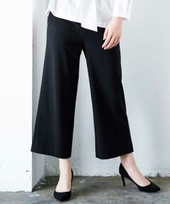 MK MICHEL KLEIN / エムケーミッシェルクラン ショート・ハーフ・半端丈パンツ | 【洗える】裏起毛ワイドクロップドパンツ