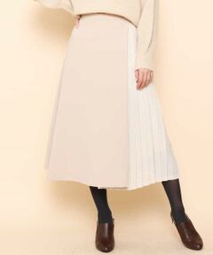 MK MICHEL KLEIN / エムケーミッシェルクラン ロング・マキシ丈スカート | 【洗える】アシンメトリープリーツスカート