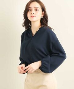 MK MICHEL KLEIN / エムケーミッシェルクラン シャツ・ブラウス | 【洗濯機で洗える】釦デザインブラウス