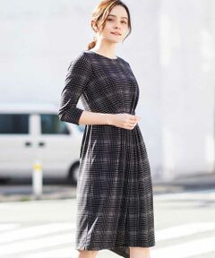 MK MICHEL KLEIN / エムケーミッシェルクラン ロング・マキシ丈ワンピース | 【イージーケア】幾何柄プリントワンピース