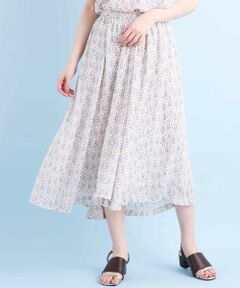 MK MICHEL KLEIN / エムケーミッシェルクラン ロング・マキシ丈スカート | 【洗濯機で洗える】小花プリントイレヘムスカート