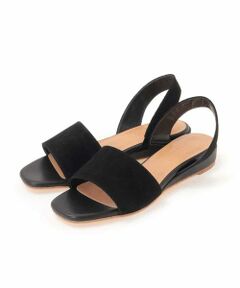 MK MICHEL KLEIN / エムケーミッシェルクラン サンダル | フラットサンダル(ブラック)