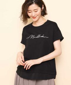 【洗濯機で洗える】レイヤードロゴＴシャツ