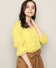 MK MICHEL KLEIN / エムケーミッシェルクラン シャツ・ブラウス | 【洗える】ギャザースリーブブラウス