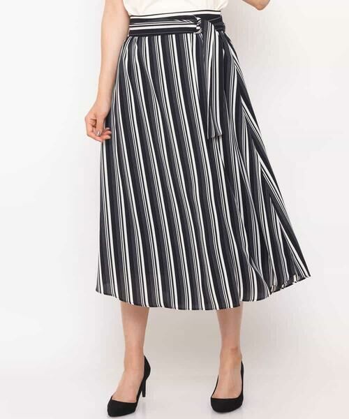 セール 洗濯機で洗える ストライプ柄スカート ロング マキシ丈スカート Mk Michel Klein エムケーミッシェルクラン ファッション通販 タカシマヤファッションスクエア