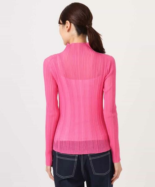 MK MICHEL KLEIN / エムケーミッシェルクラン ニット・セーター | ハイネックシアーリブニット/洗える | 詳細10